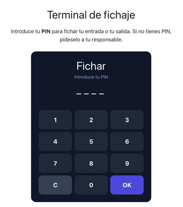 Terminal con teclado numérico para PIN